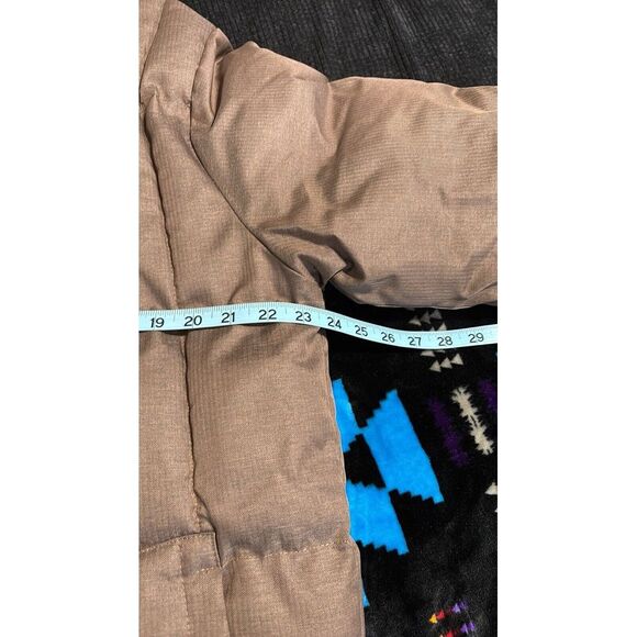 Cody James Brown Quilted‎ Puffer Jacket Zip Up Band Collar Size Large Pockets - Picture 7 of 7